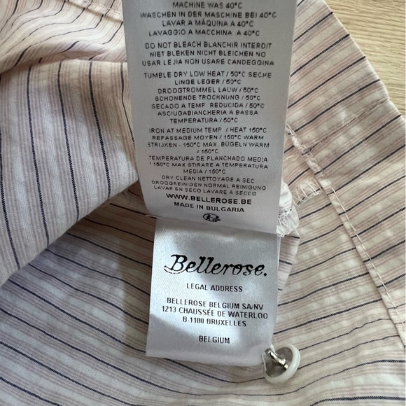 NWT Bellerose Agathe Striped Flounce Flutter Sleeve 100% Cotton Top - Picture 16 of 16